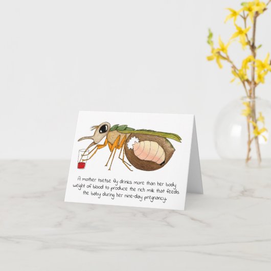 Tsetse Fly Mother's Dayカード カード (黄色い花)