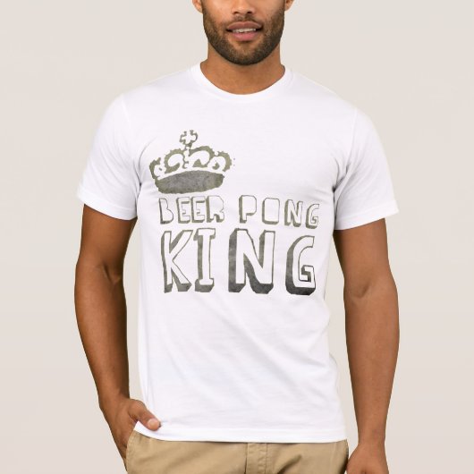 TShirtビールPong王 Tシャツ (正面)