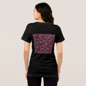 Tshirt avec fées fantastiques roses sur fond noir トライブレンドＴシャツ (裏面全面)