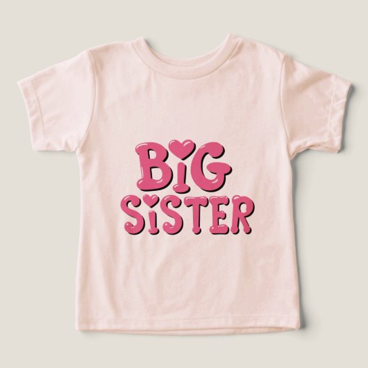 tshirt big sister cute girly sister (デザイン正面)