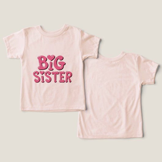 tshirt big sister cute girly sister (デザイン正面&裏面)