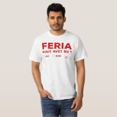 Tshirt feria alcool humour Bayonne Tシャツ (正面フル)