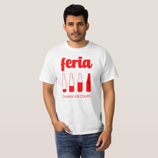 Tshirt feria alcool humour tシャツ (正面フル)