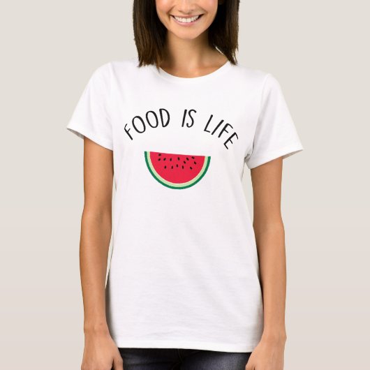 TSHIRT FOOD IS LIFE - FEMME Tシャツ (正面)