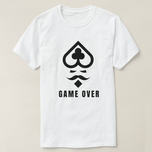 Tshirt for men game OVER  Tシャツ (デザイン正面)