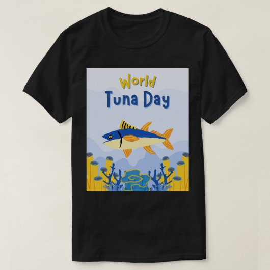 Tshirt for men world tuna day  tシャツ (デザイン正面)