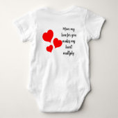 TShirt Madre mi corazon se multiplica ベビーボディスーツ (裏面)