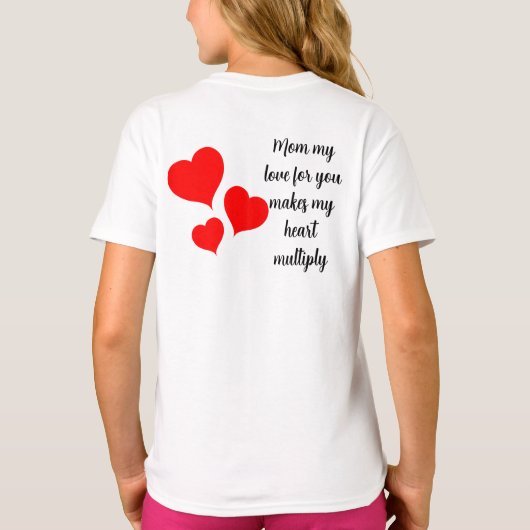 TShirt Madre mi corazon se multiplica Tシャツ (裏面)