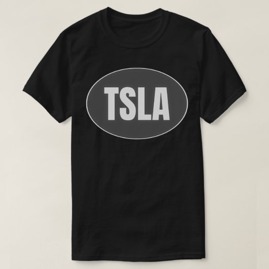 TSLA Ticker Tシャツ (デザイン正面)