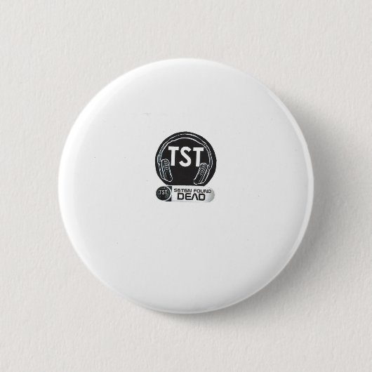 TST  サタンは死んだ ざまあみろ 缶バッジ (正面)