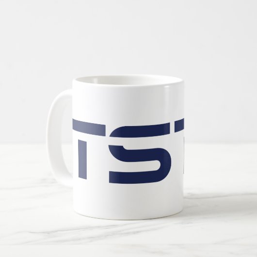 TSTCブロックロゴ コーヒーマグカップ (正面左)