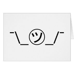 Tsu Kanaの肩をすくめるしぐさの顔文字の¯ \ _㋡_/¯の日本語Kaomoji