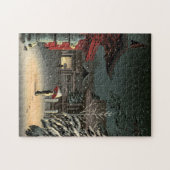 Tsuchiya Koitsu - Snow at Nezu Shrine ジグソーパズル (横)