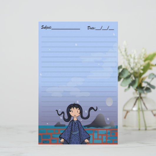 Tsuki Yoru無し 便箋 (スタンド正面)