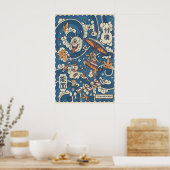 Tsukumogami Poster Japanese Folklore Illustration ポスター (キッチン)