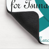 Tsunami Victims awareness ribbon マウスパッド (コーナー)