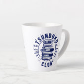 Tsundoku Club Book Lovers Bibliophile Booktok  カフェラテマグ (右アングル)