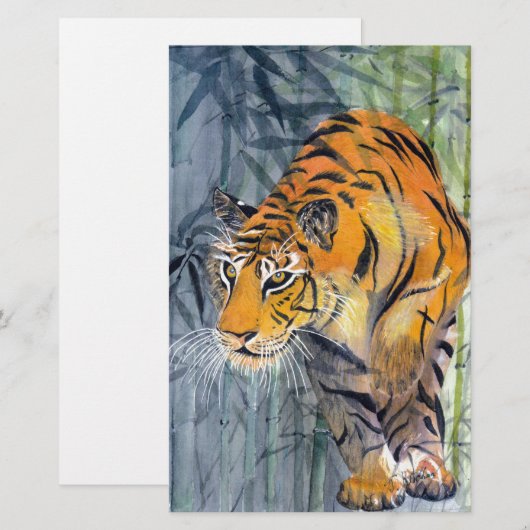 Tsuyakoのトラ 便箋 (正面/裏面)