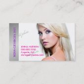 TTはプリンセスの紫色のヒョウののどの銀を完成します 名刺 (裏面)