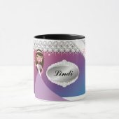 TTダイヤモンドの至福のパーソナライズなブルネットのマグ| Purpl マグカップ (中央)