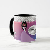 TTダイヤモンドの至福のパーソナライズな民族のマグ|の紫色 マグカップ (正面左)
