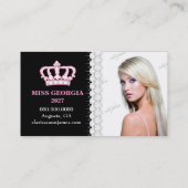 TTダイヤモンドの至福の紋章のシマウマの写真カード 名刺 (裏面)