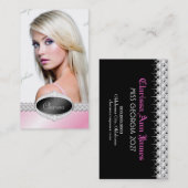 TTダイヤモンドの至福の美人コンテストの写真カード 名刺 (正面/裏面)