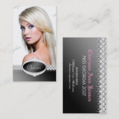 TTダイヤモンドの至福の黒Fの美人コンテストの写真カード 名刺 (正面/裏面)