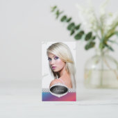 TTダイヤモンドの至福色の美人コンテストの写真カード 名刺 (スタンド正面)