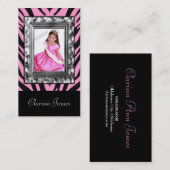 TT宝石で飾られたフレームの美人コンテストカード 名刺 (正面/裏面)