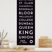 TTC - Southbound Stations Long Poster ポスター (キッチン)