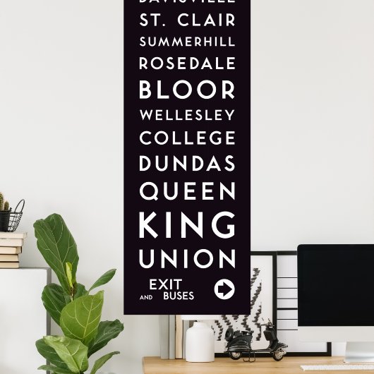 TTC - Southbound Stations Long Poster ポスター (ホームオフィス)