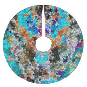 TTEQOTGCubismINV SGDRKDP青 ブラッシュドポリエステルツリースカート (正面)