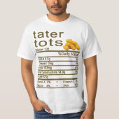 tter tots栄養ファクトラベル tシャツ (正面)