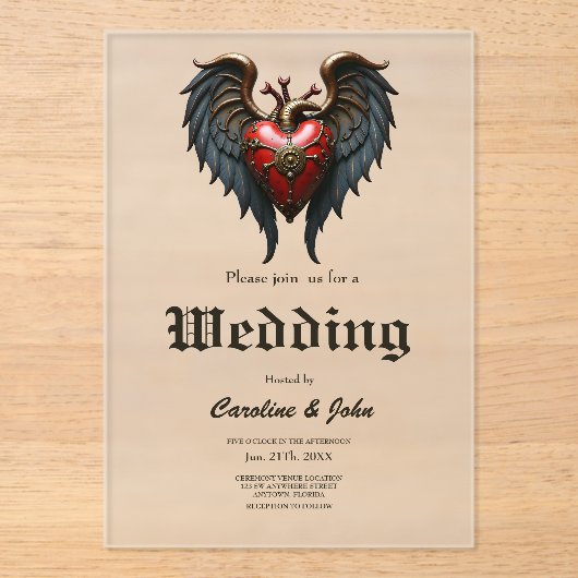 TThe pulsating heart of mechanics,  アクリル招待状 (正面)