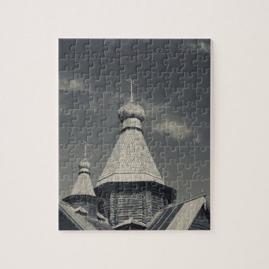 Ttraditional wooden Russian Orthodox church ジグソーパズル (縦)