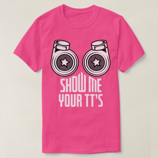 TTs おもしろい Twin Turbo Racing Pun Racの表示 Tシャツ (デザイン正面)