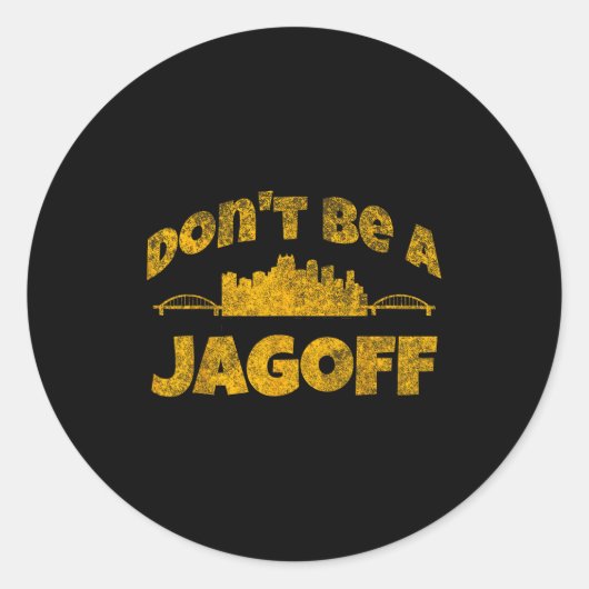 Ttsburgh Jagoff Yinz Funny Yinzer Steel City 412 H ラウンドシール (正面)