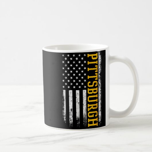 Ttsburgh Usa Flag Patriotic American From Ttsburgh コーヒーマグカップ (右)
