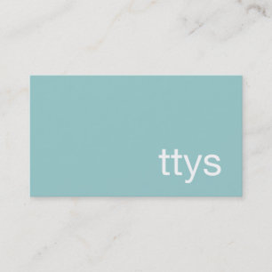 Ttysネットワークミニマルターコイズ青 名刺
