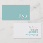 Ttysネットワークミニマルターコイズ青 名刺 (正面/裏面)