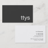 Ttysネットワーミニマルク黒の名刺 名刺 (正面/裏面)