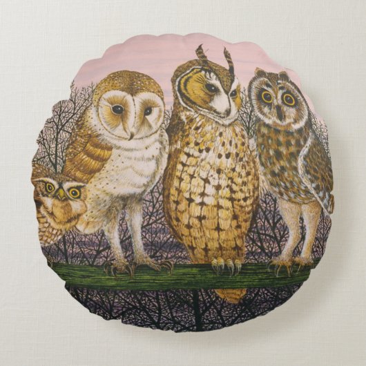 Tuほんの少しTuwhooing ラウンドクッション (正面)