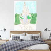 Tuロングアカデミー(name_中国の付) キャンバスプリント (インサイチュ (寝室))