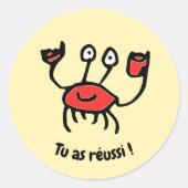 Tu as réussi, petit crabe ! – Autocollants ラウンドシール (正面)