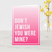 TU B'AVグリーティングカード – ユダヤ教徒ではない私のもの カード (黄色い花)