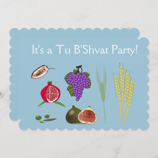 Tu Bisvat - 7分 招待状 (正面/裏面)