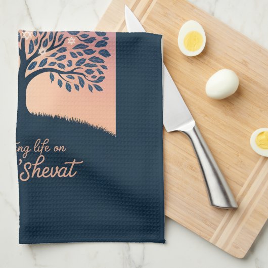 Tu B'Shevat : Un Rayon de Lumière キッチンタオル (四つ折り)