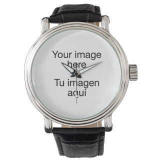 Tu diseño con foto en reloj personalizado 腕時計