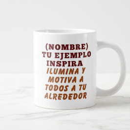 TU EJEMPLO INSPIRA REGALO PERSONALIZADO (NOMBRE) ジャンボコーヒーマグカップ